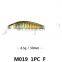hot sale 5cm 6.5g artificial  sinking hard minnow lures fish lure bodies fishing bait