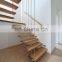 High Quality Beech Wood Vertical Wire Railing Stainless Steel Cable stair floating staircase