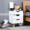 white nightstand bedside table modern wood 3 drawers small nightstand cabinet