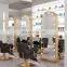 Saloon equipment and furniture barber unit LED stations styling dressing table hair salon mirror station salon de coiffure