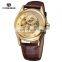 FORSINING A3 Men's Fashion&Casual Automatic Mechanical Business Watch Luxury High Quality Leather Watch Strap Band