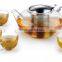 tea brewer glassware with stainless steel strainer borosilicate glass tea sets