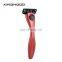 High Quality Gun Metal Black Sustainable Safety Six Blade DE Shaving Razor For Men