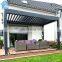 Factory Directly Sell Garden Furniture electric aluminum Pergola Metal Frame Opening Louvre Roof