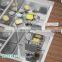4 in 1 Stainless Steel Wall Mounted No Drilling Black Sink Caddy Basket Brush Soap Sponge Holder