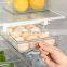 BPA Free Clear PET Material Transparent Fridge Freezer Pull Out Storage Container Organizer Bins Refrigerator Egg Drawer Holder