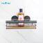 Bathroom Storage Rack With BambooBathroom Storage Matt Black Suction
