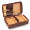 Travel cigar bag Portable Cedar Wood Portable Cigar Leather Case Humidor