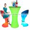 glowing plastic led bar tables/unique bar table furniture