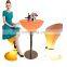 led table /LED Plastic night club chair LED Light Patio DJ Booth Table and Chair for Outdoor Garden Event Decoration