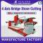 HUALONG machinery HLSQ-350H 4Axis bridge stone cutting  automatic granite marble   tilt cutter cross cut granite slnatural hard Stone Cutting Machine for sale