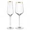 Gold Rimmed Champagne Flutes Red Wine Glass Crystal Toasting Glasses Goblet Design Wedding Cup