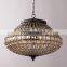 Modern Indoor Brass Hanging Lamp Black Finish Iron Crystal Design LED Decorative Pendant Light Hotel Living Room Wholesale