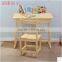 Solid Wood Pine wood table student desks and chairs