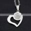 Titanium heart pendant necklace Jewelry Diamond cut heart-shaped clavicle chains wholesale