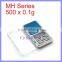 MH-500 Scale 500g/0.1g High Precision Blue LCD Pocket Weighing Scale