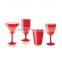 Unbreakable red glass tumbler Double wall Plastic tumbler ; Reusable and dishwash safe; BPA free