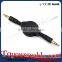 Factory Wholesale Retractable 3.5mm Speaker AUX Stereo Audio Cable In Car