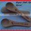 Mini wooden Spice Spoon with customized cartoon design soft PVC logo cap or head
