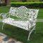White Black Bronze Decorative Outdoor Aluminum Metal Garden Chair Bench