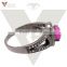 Wholesale 925 Sterling Silver Ring For Women With Ruby Gemstone Ring Silver Pave Diamond Jewelry