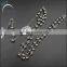 Stainless Steel Rosary Necklace with Charm Cross
