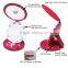 Round Plastic Two Way Vanity Lighted Bedroom Table Mirror With Magnifying Supplier's Choice