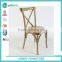 Factory price natural oak wood cross back chair