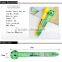 Rubber grip plastic ball pen with led light
