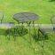 stainless steel bistro table, stainless steel chair, galvanized steel chair