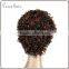 100% human hair short spring curl lace front wig mixed flaxen color Brazilian human hair wig at factory wholesale price