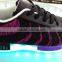 Cheap flyknit fabric sports shoes with LED lights Men OEM brand luminous LED shoes