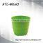 Colorful customized plastic flower pots in various shapes