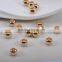 Brass metal 14k gold plating round spacer bead with many sizes
