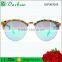 classic demi brown mirror blue coating plastic injection sunglasses mens