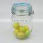 900ml Clear Glass Candy Cookie Jar with Glass Lid and Silicon Ring