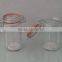 straight small clip glass jar , glass jars with clip top and metal clip