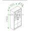 laboratory steel glass door 6-drawer tall storage cabinet