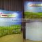 Portable tension fabric display backdrop high class restaurant booth seating