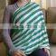 cotton spandex premium quality green stripe nursing wrap scarf cover