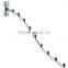 K75 Supermarket hanging chrome metal waterfall display hook for slotted channel