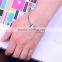 D165 925 enamel blue silver charm,white letters bracelet beads for sale