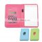 2016 popular multicolored pocket notebook with leather cover