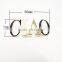 Custom brand logo printed Decorative handbag metal tags