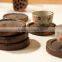 solid burn wood tray,round wood tray, tea-cup cushion
