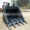 Q345B+NM400 steel excavator heavy duty rock bucket for PC120-5