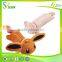 Round PU leather Pencil Bag With Zipper plush pencil bag