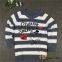 Animal Cable Knitting  Stripe V-collar Sweater for Girl