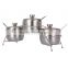 3 Pieces Stainless Steel Storage Jar Condiment Set With Rack
