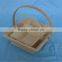 Natural unfinished wooden kitchen vegetable storage baskets with handle